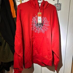 Red large adidas Donovan Mitchell hoodie
